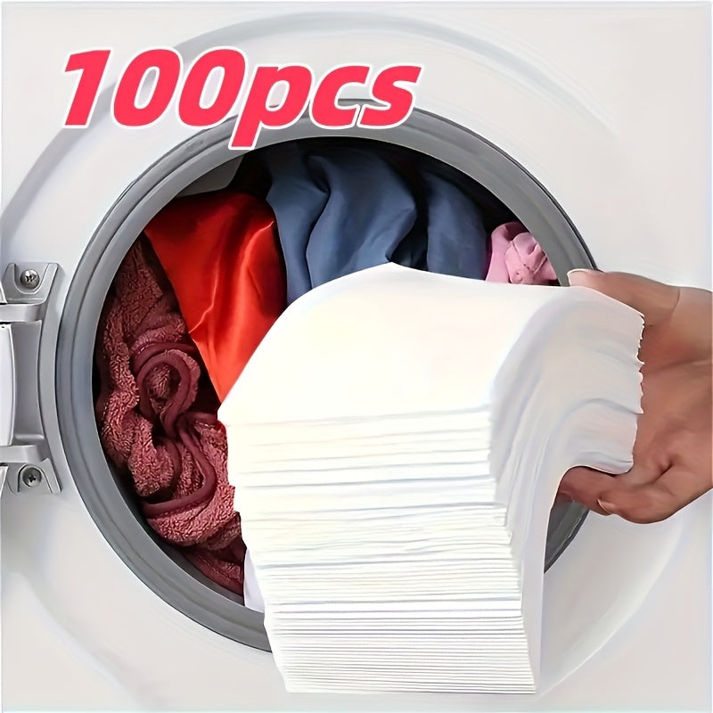 Laundry Color Catcher Sheets for Washing Machine, 100 Sheets, Dye Trap
