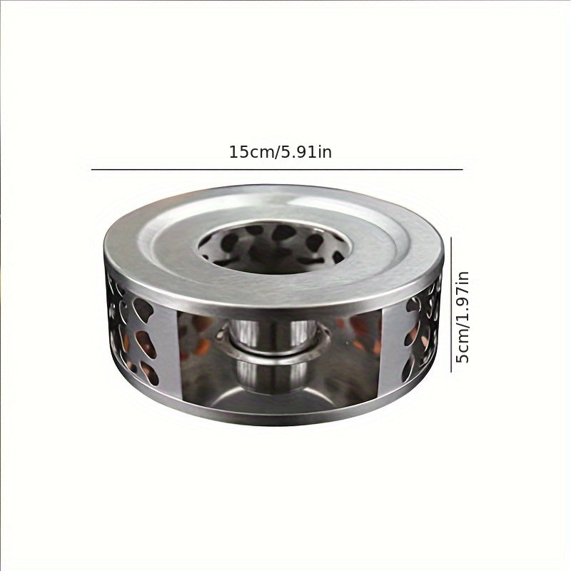 Hollow Design Candle Holder for Stainless Steel Teapot, Electric-Free Beverage Warmer
