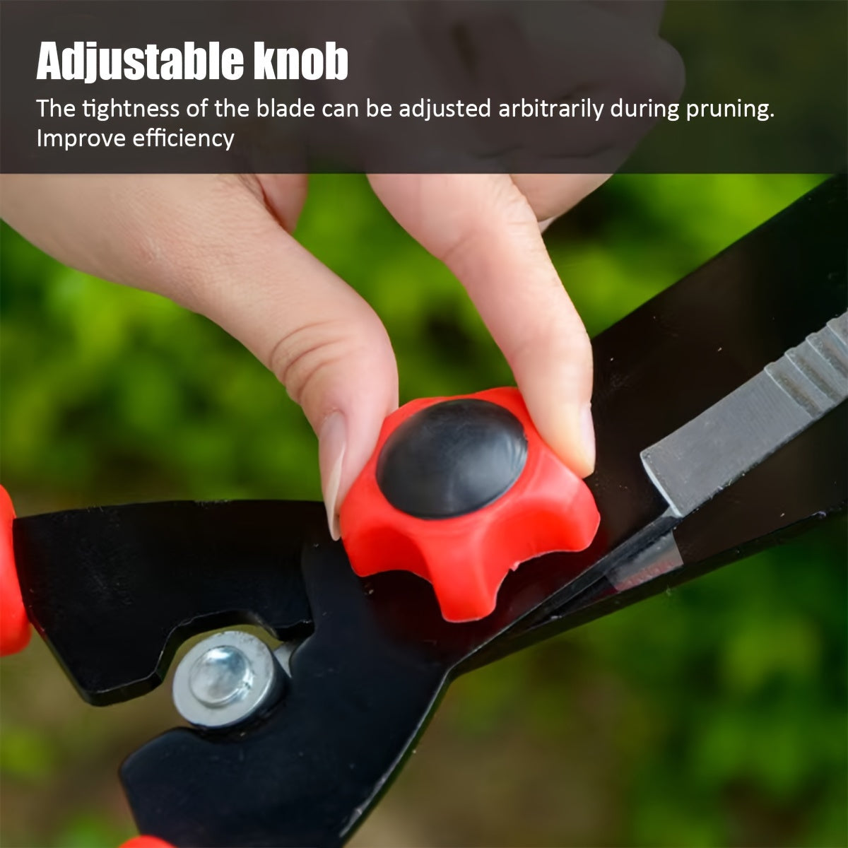 Garden Pruning Shears with Retractable Rubberized Handle High-Carbon Steel Blades for Garden, Flowers, Fruit Trees