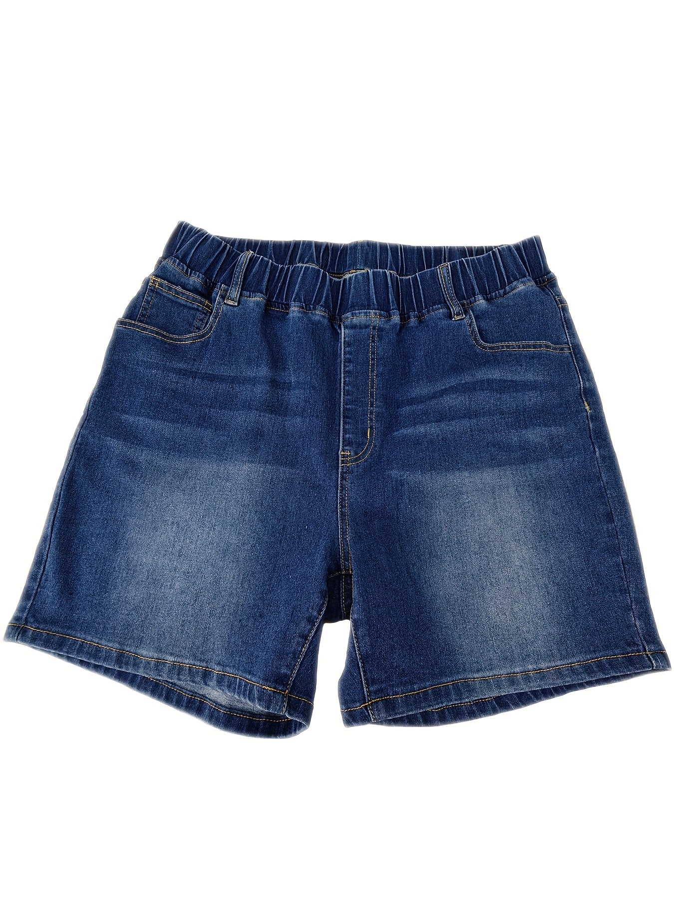 Women's Plus Size High-Waisted Denim Shorts Light Blue Casual Summer