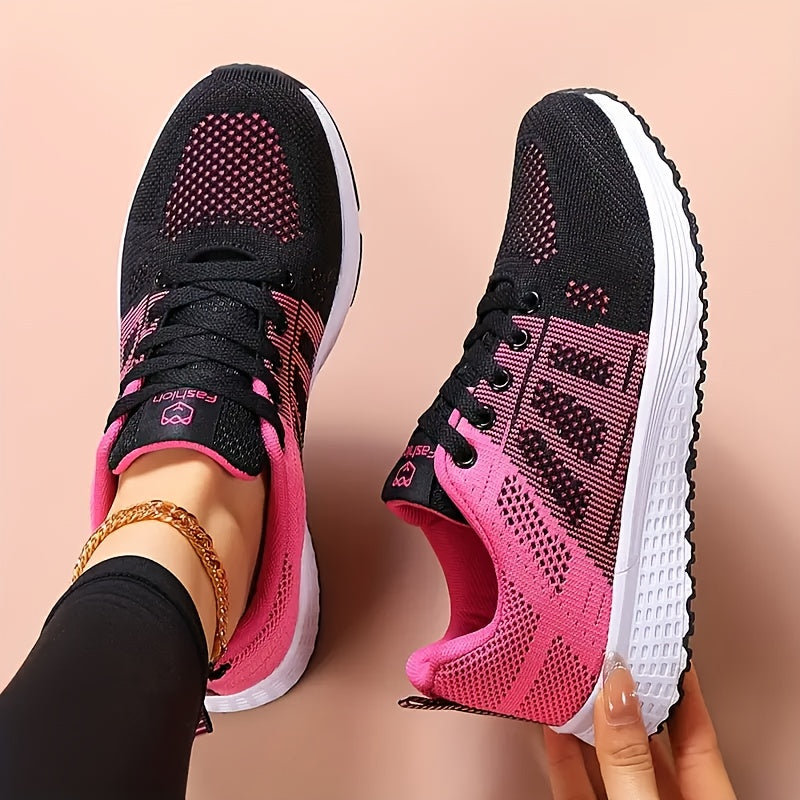 Women Breathable Mesh Knit Casual Sneakers Lightweight Comfortable Insole
