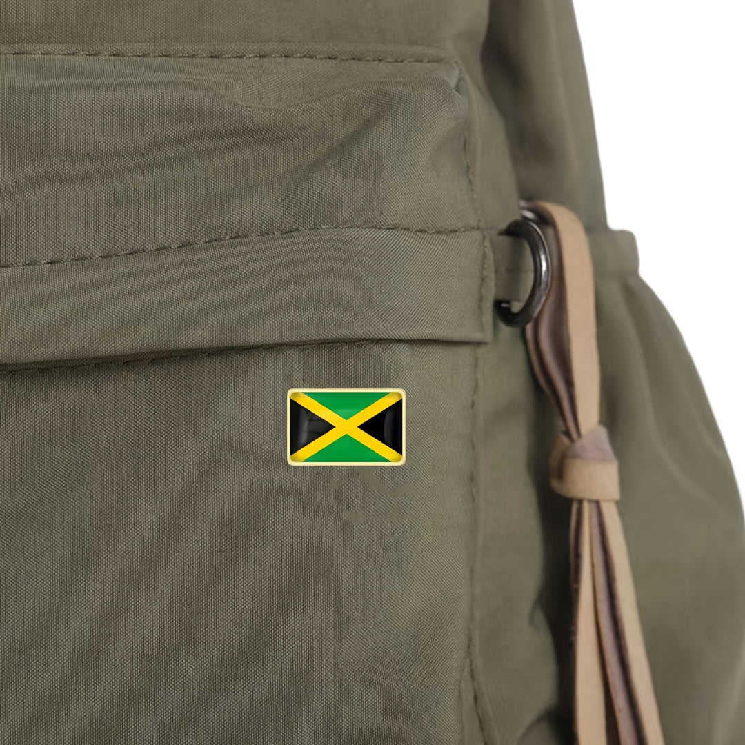 20-to'plam Enamel Alloy Jamaica Bayrog'i Brooch Pinlari Lapel, yelka va sumkalar uchun