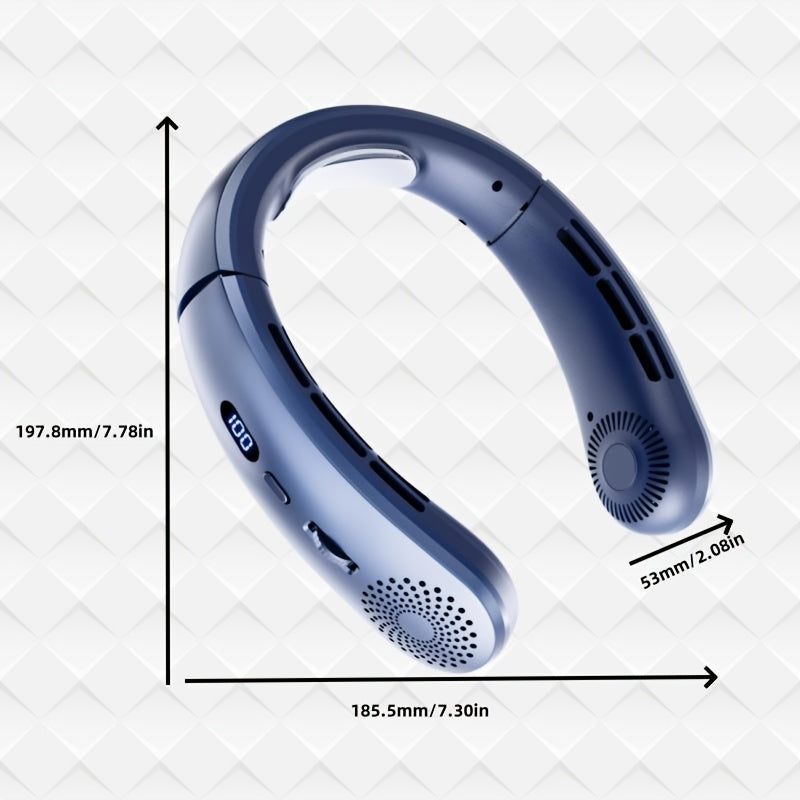 Portable Neck Fan Mini Bladeless Wearable USB Rechargeable Personal Cooler
