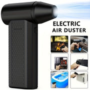 Электрический воздуходув Jkuoo с турбиной на 130000 об/мин, перезаряжаемая батарея на 8000 мАч для многоразового использования. Портативный и ручной, подходит для очистки снега, барбекю, автомобилей, домашних животных, плавательных колец.