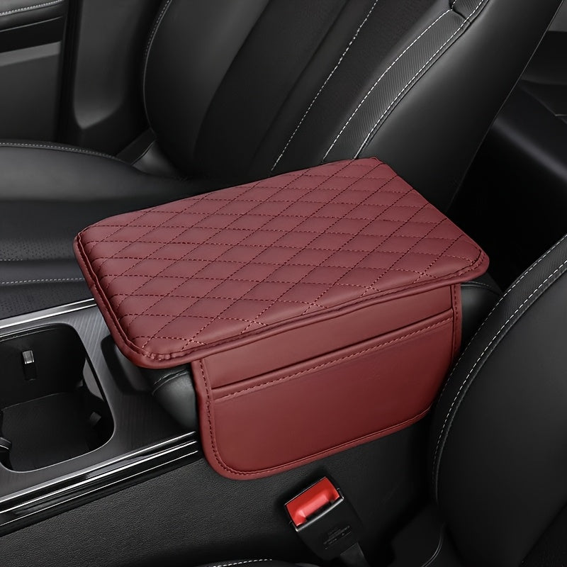 Car Interior Accessory Armrest Storage Box with Pockets Dustproof Non-Slip