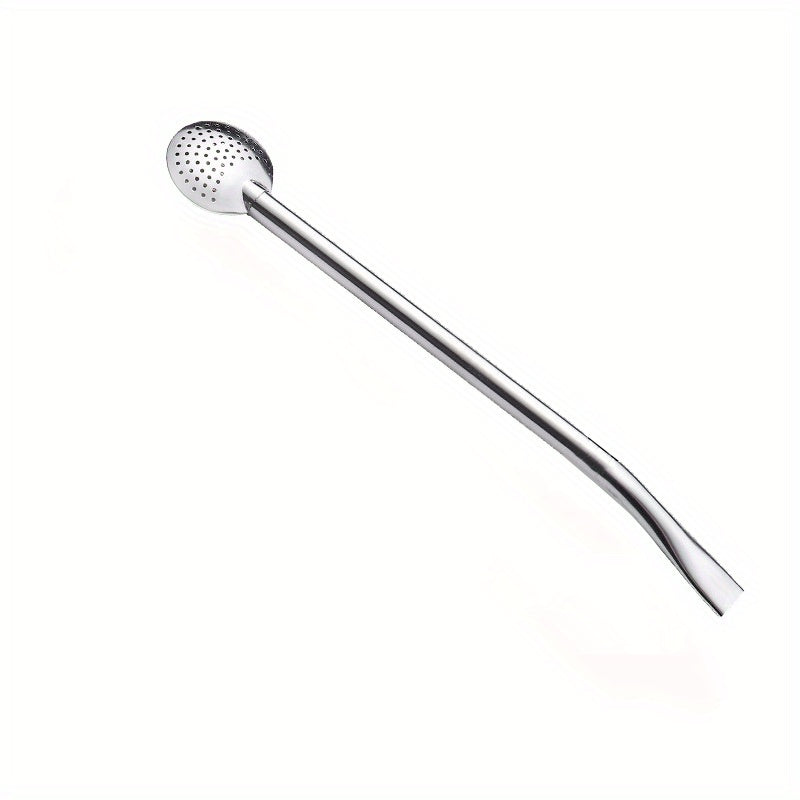 Соломинка из нержавеющей стали для мате - прочная и многоразовая металлическая фильтрующая трубочка для чая, кофе и коктейлей, фильтр для напитков в стиле бомбильи