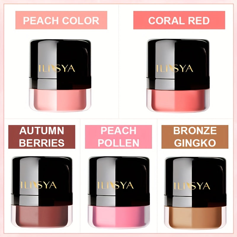 Polvo de rubor facial suave para mujer, colorete brillante, contorno nude iluminador
