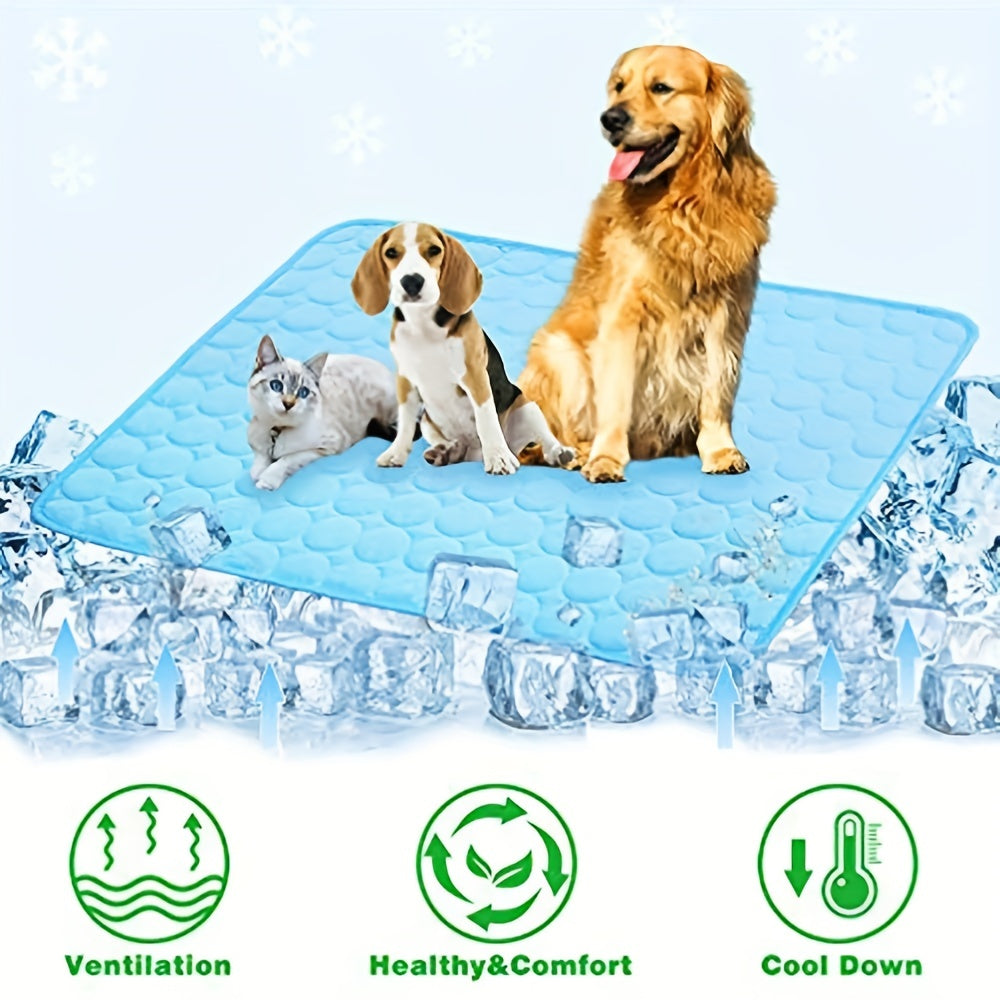 Breathable Polyester Pet Bed for Small to Medium Dogs Summer Cooling Square
