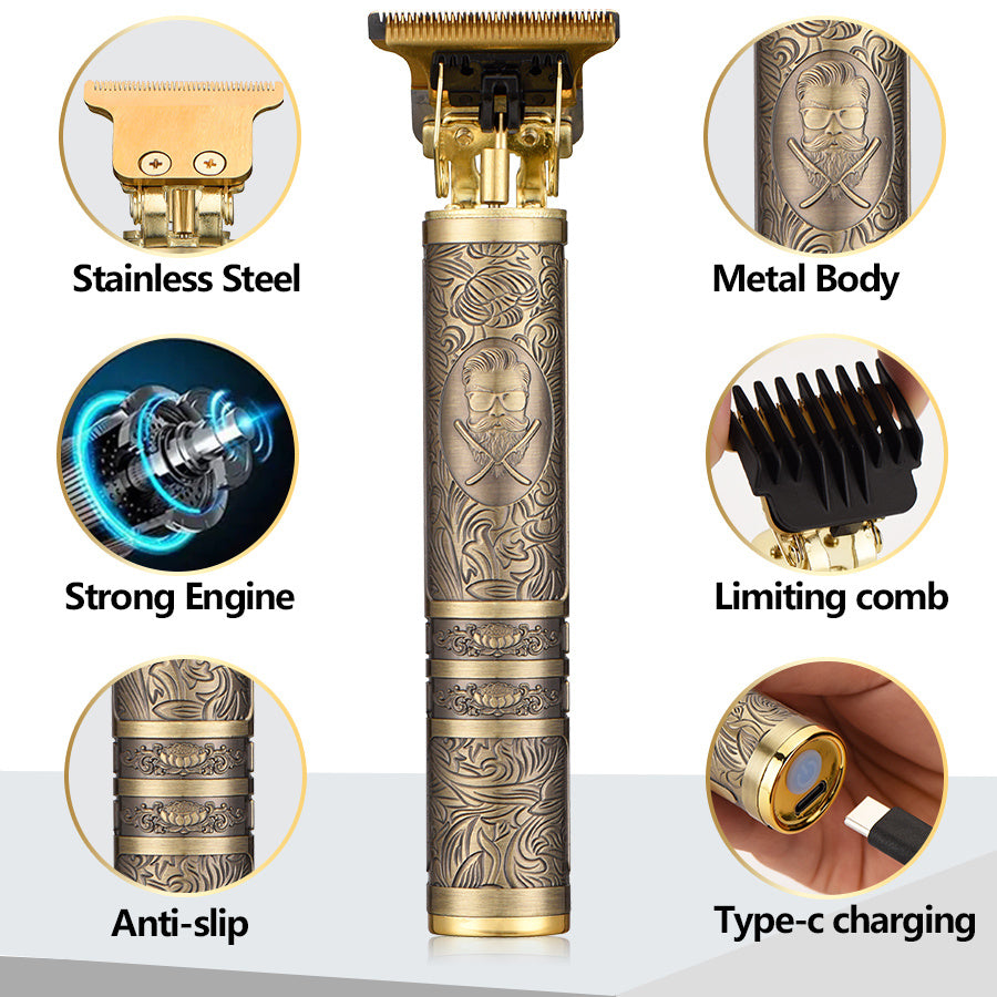 Электрический триммер и машинка для стрижки волос для мужчин, аккумуляторный, беспроводной, профессиональный уход