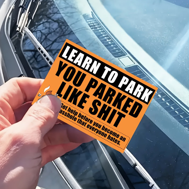 150 Pcs Parking Violation Stickers Matte Paper Warning Labels 7x5cm