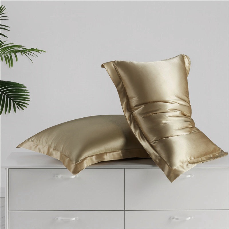 Luxurious Satin Pillowcase with Envelope Closure, Breathable Polyester, Solid Color