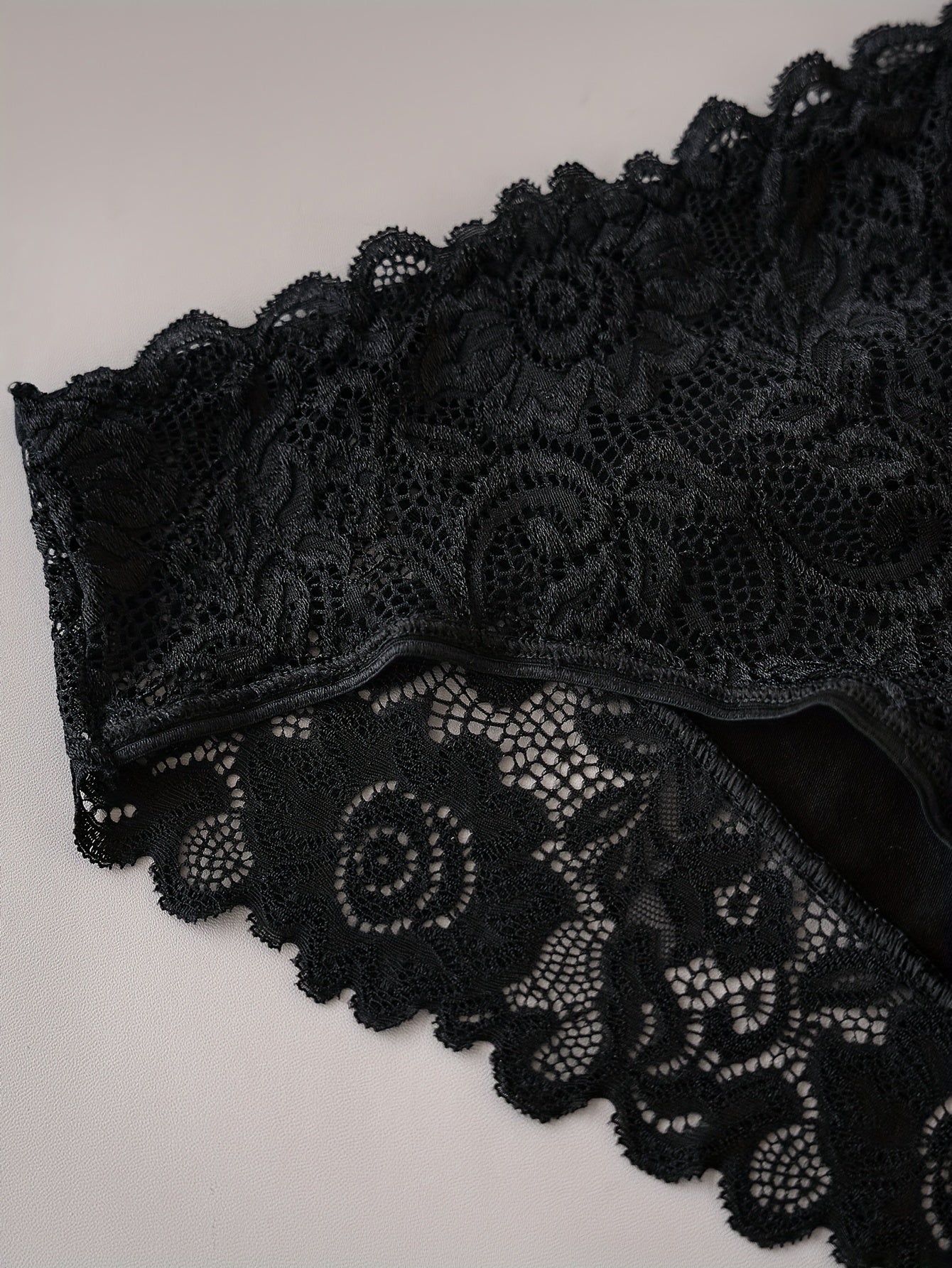 Women's Cotton Lace Briefs Set 3 Pieces Breathable Mid Rise Seamless Underwear