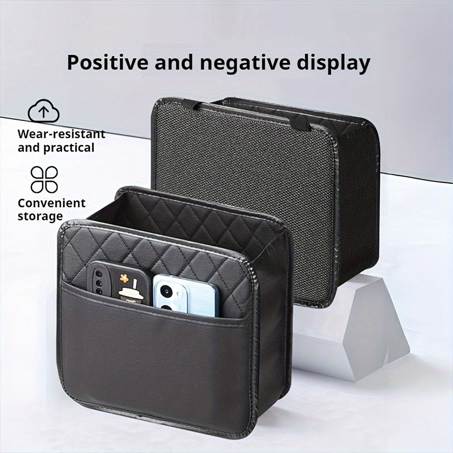 Car Back Seat Organizer with Multiple Pockets and Garbage Bin Storage