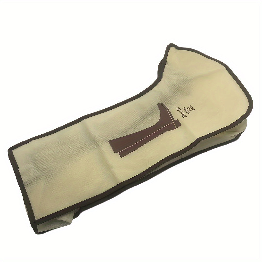 Fabric Shoe Storage Bag with Transparent Dustproof Moisture-Proof for Long and Ankle Boots