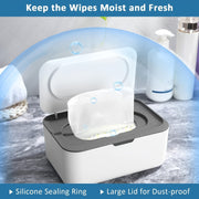 Adult Wipe Dispenser Refillable Container with One-Hand Operation Non-Slip Design