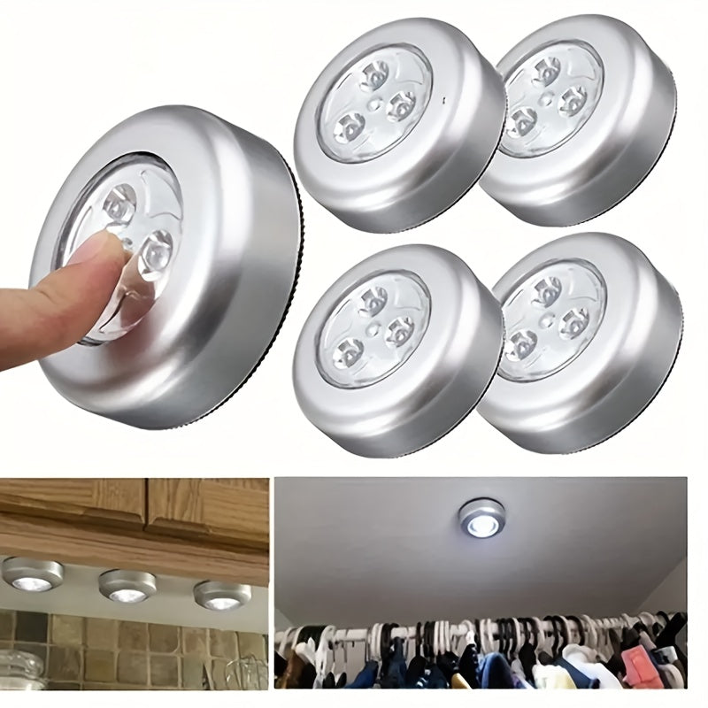 Smart LED Touch Sensor Night Light Cordless Battery-Powered Stick-On Cabinet Light for Kitchen Bathroom Bedroom