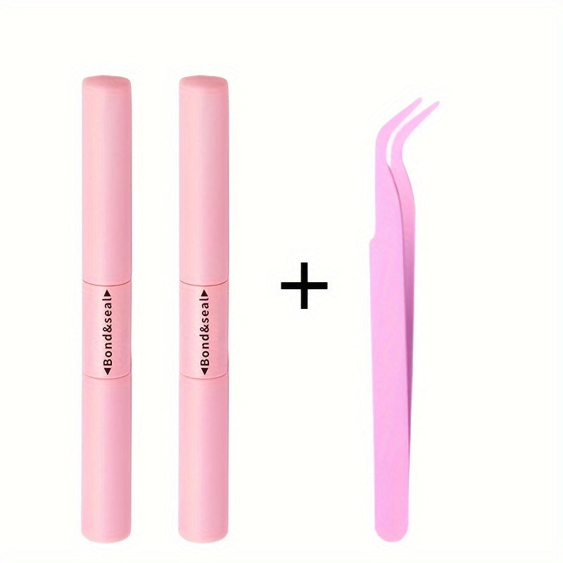 Pegamento para pestañas negras de larga duración para extensiones, resistente al agua y fácil de quitar