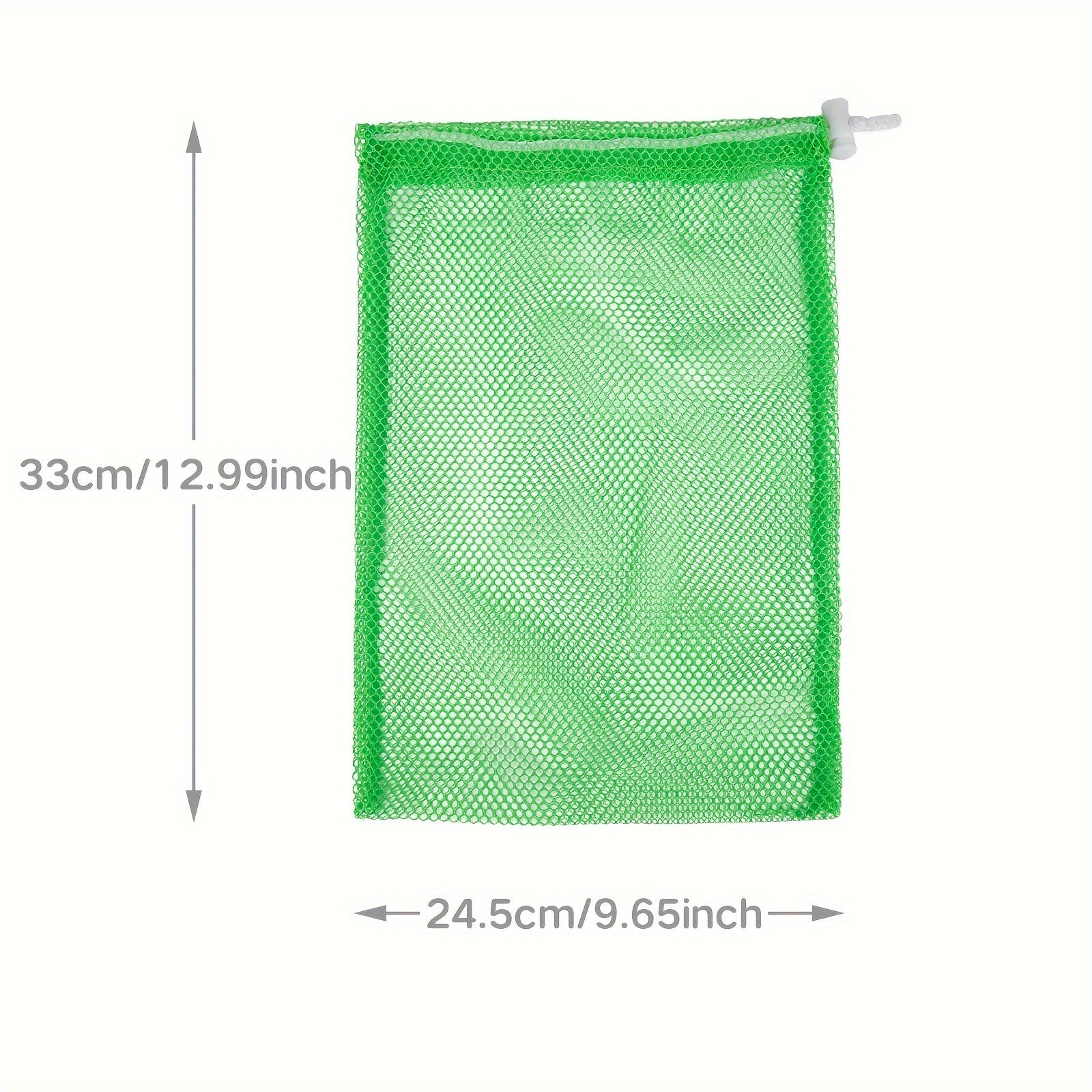 Qayta ishlatiladigan va meva hamda sabzavotlarni tartibga solish uchun ideal bo'lgan to'rli mahsulot sumkalari.