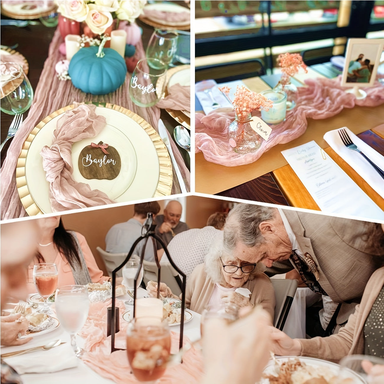 Полиэстеровая дорожка для стола для свадеб и вечеринок, романтический дизайн, 72 дюйма