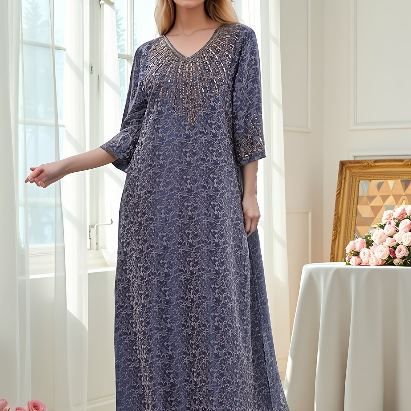 Plus o'lcham erkin fit turk kaftan kiyi nafas oladigan yengil uzun qolli kundalik