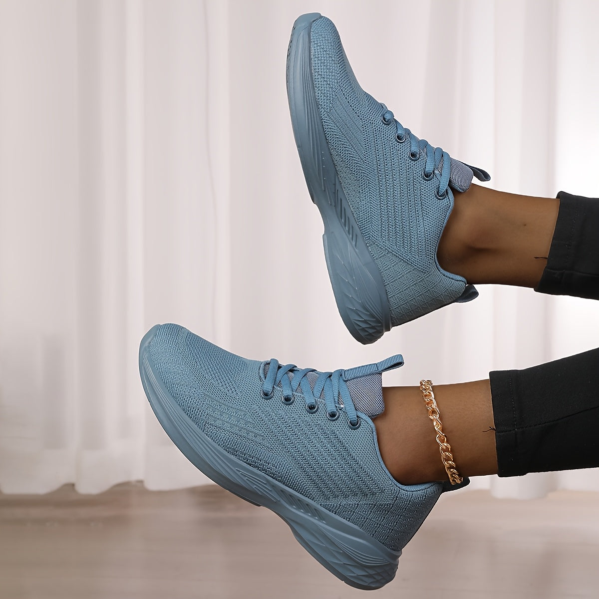 Zapatillas transpirables de mujer, casuales, de lona, con cordones, para exteriores, ligeras, de caña baja, deportivas