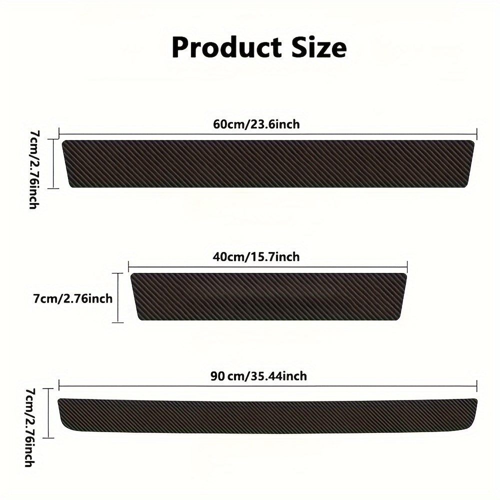 Car Door Trunk Protection Sticker Carbon Fiber Anti-Scratch Decal for SUVs