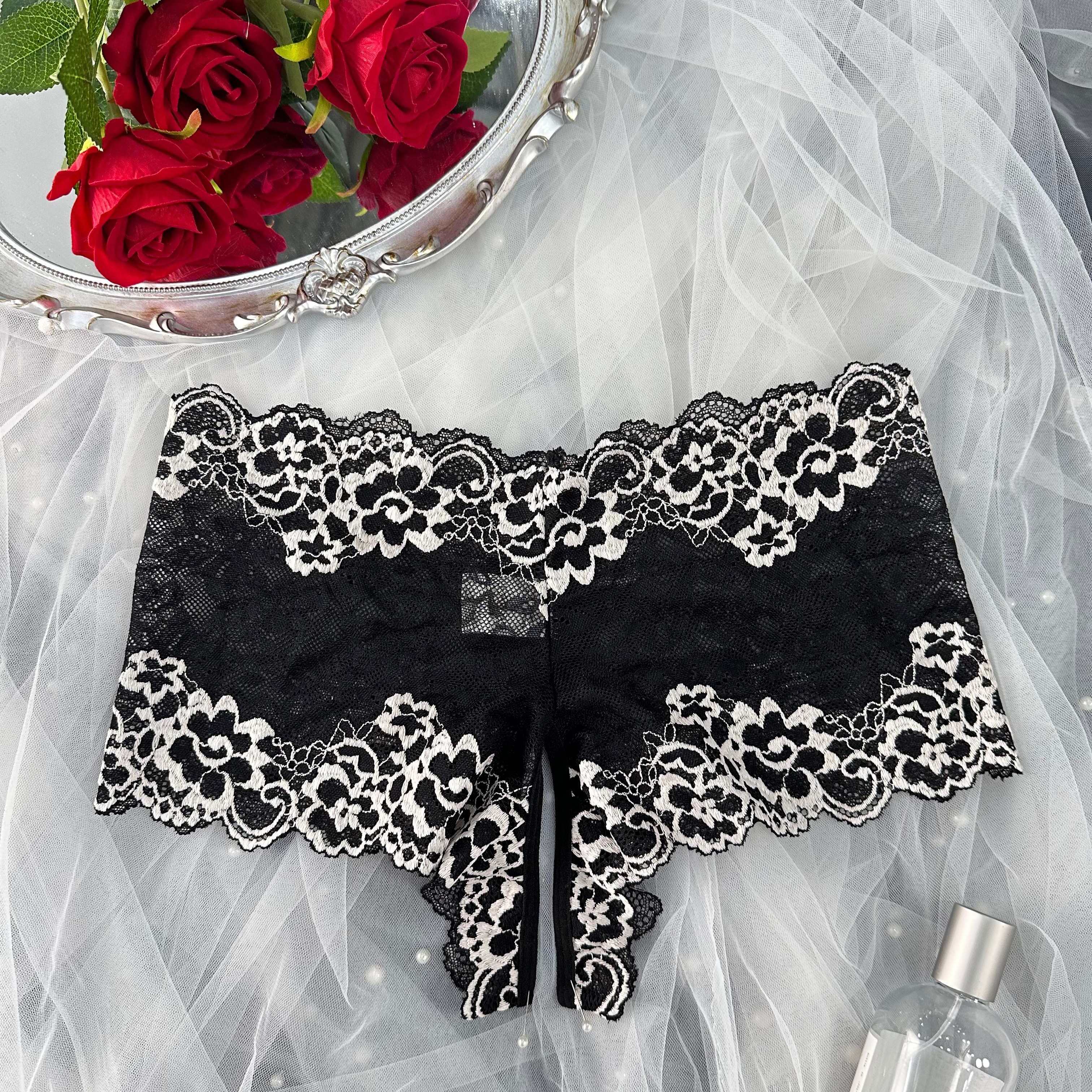 Bragas de encaje de algodón para mujer cómodas y transpirables