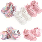 Baby Girls' Summer Shoes with Princess Design Open Toe Non-Slip Breathable Casual Infant Toddler Shoes