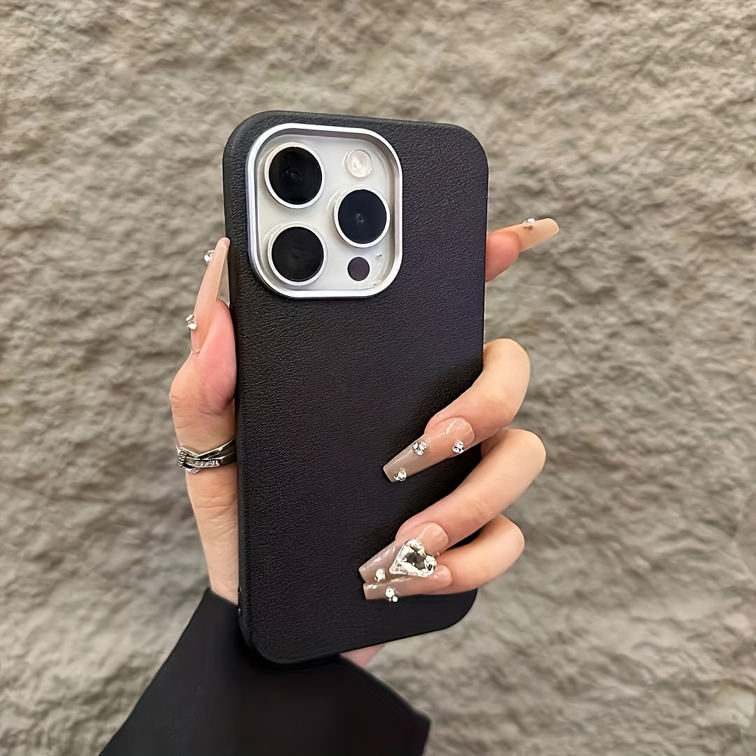 Artificial Leather Pattern Phone Case for iPhone 7 and Up TPU Durable Cover