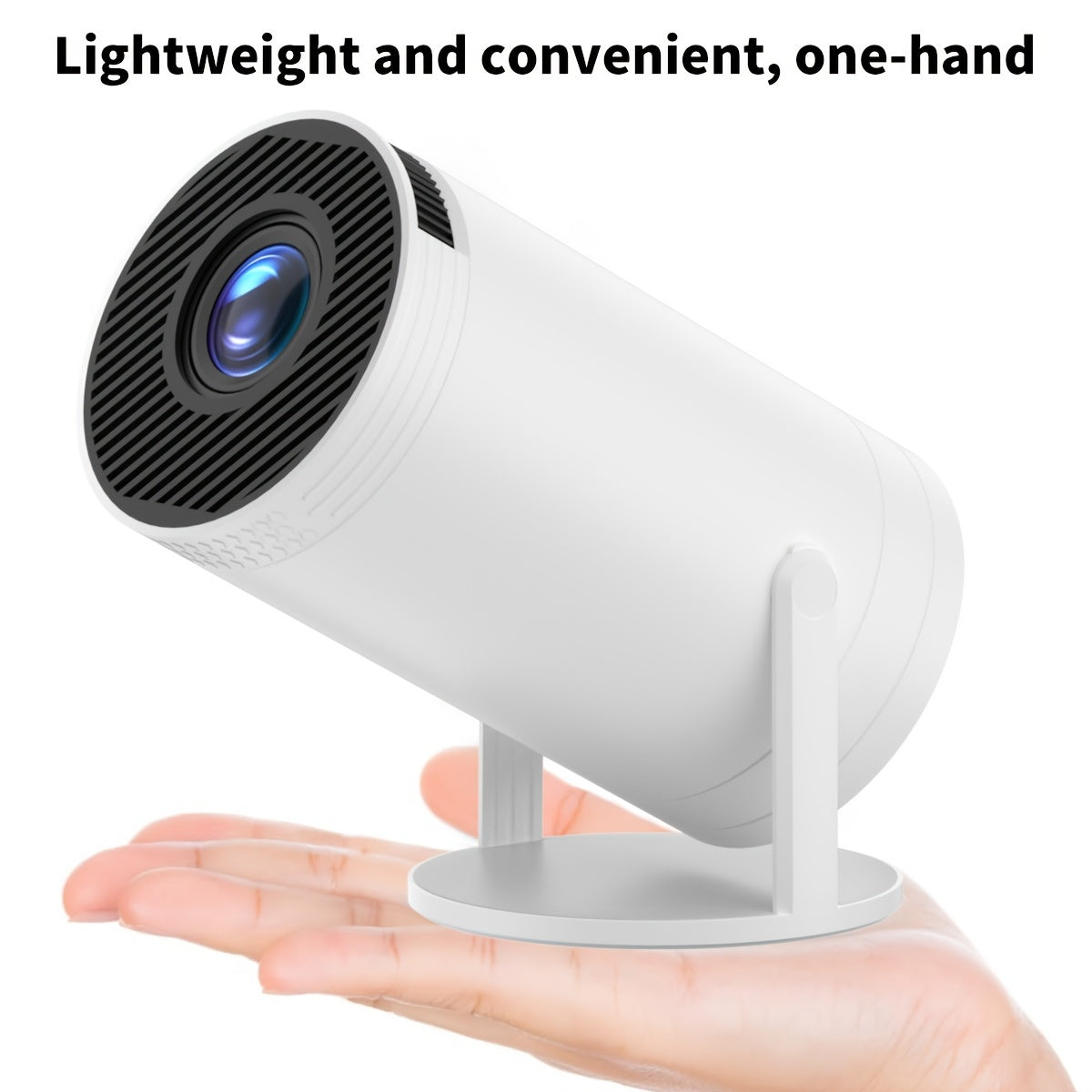 Mini Portable Projector 1080P WiFi6 180° Rotation for Home Office