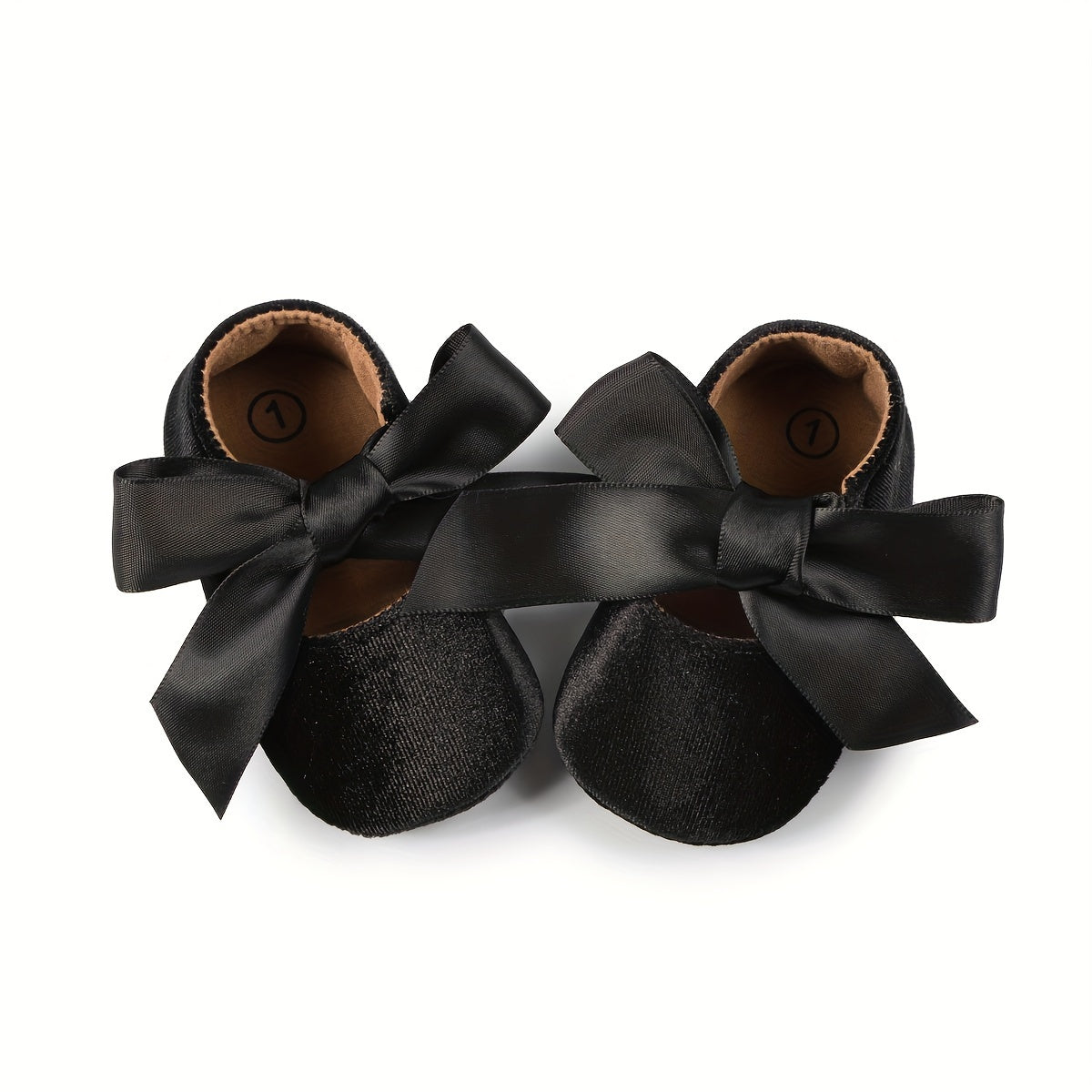 Infant Baby Girls Soft Sole Mary Jane Flats with Bowknot and Rubber Sole