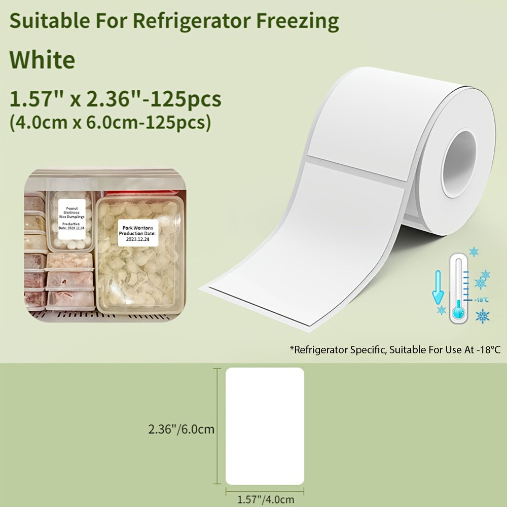 Waterproof Oil-Proof Freezer Label Stickers Thermal Paper for Kitchen Storage