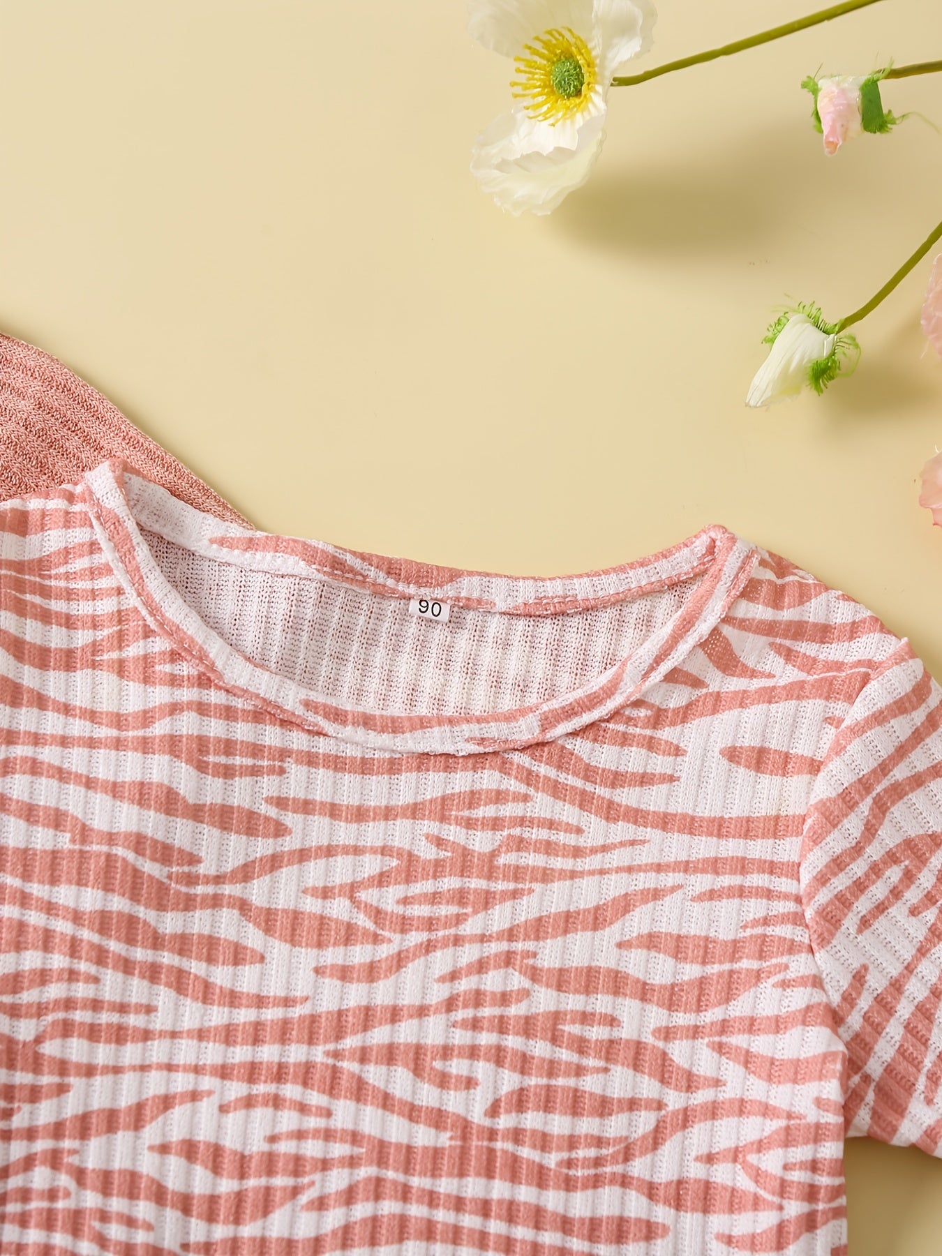 Летний комплект длинных штанов для девочек с отделкой из салатового трикотажа однотонного цвета для активного отдыха