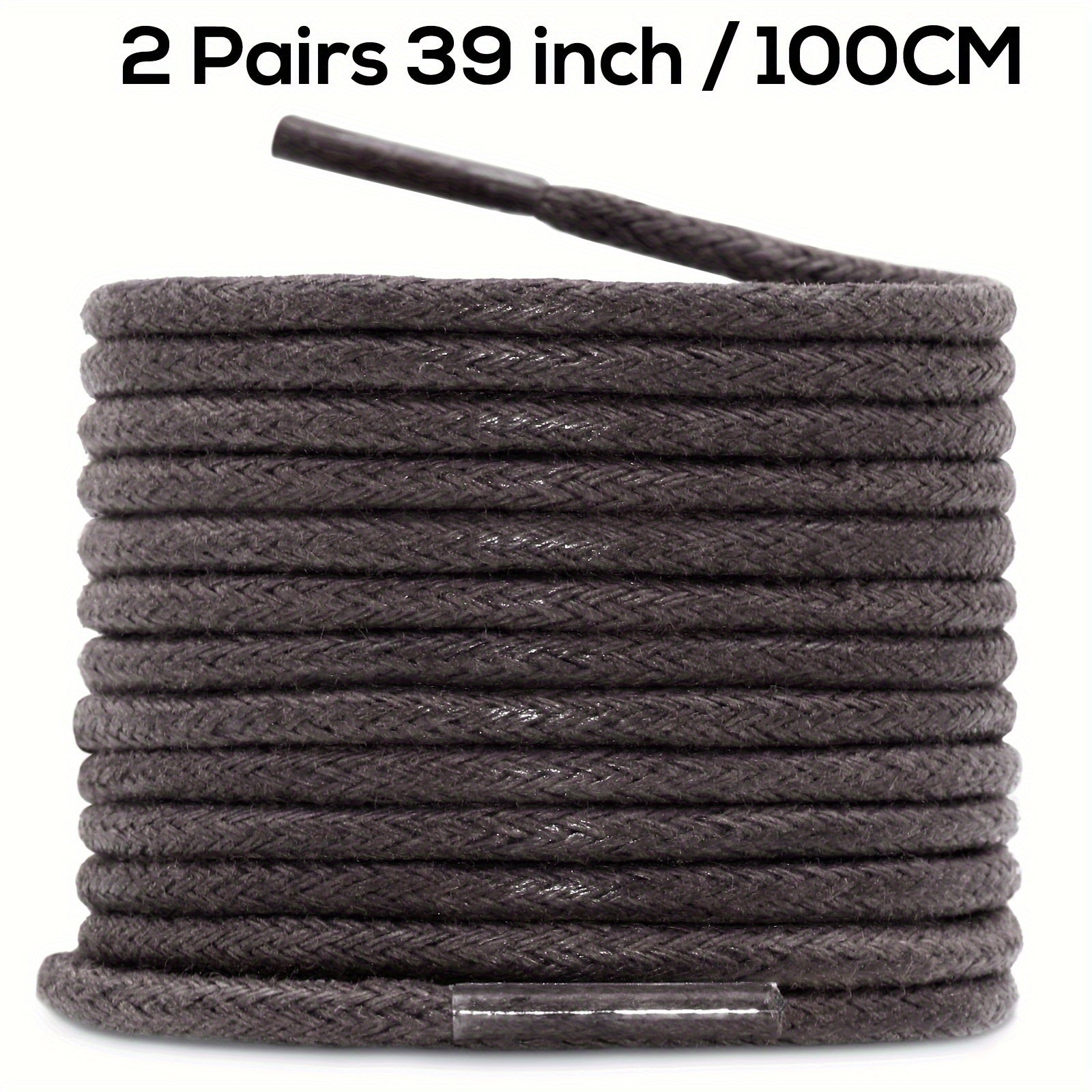 Unisex Waxed Shoelaces 0.25cm Thick Round Replacement Multi-Coloured 4 Pairs