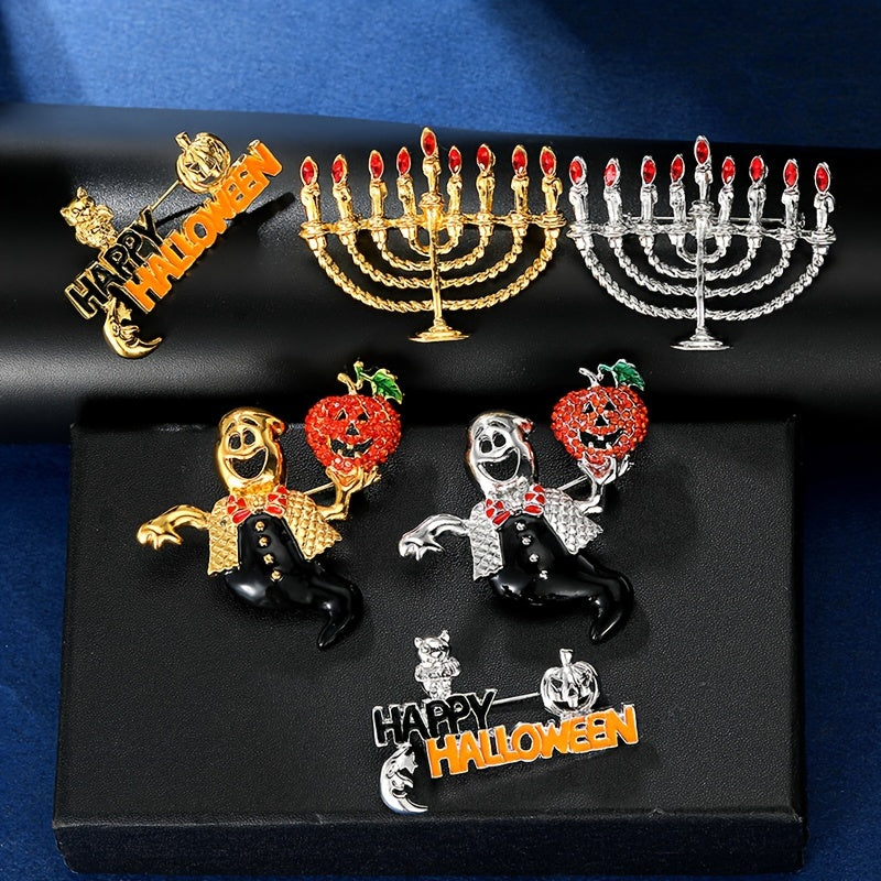 6 ta kuz Rhinestone broshlari sham dizaynlari kiyimlar va sumkalar uchun