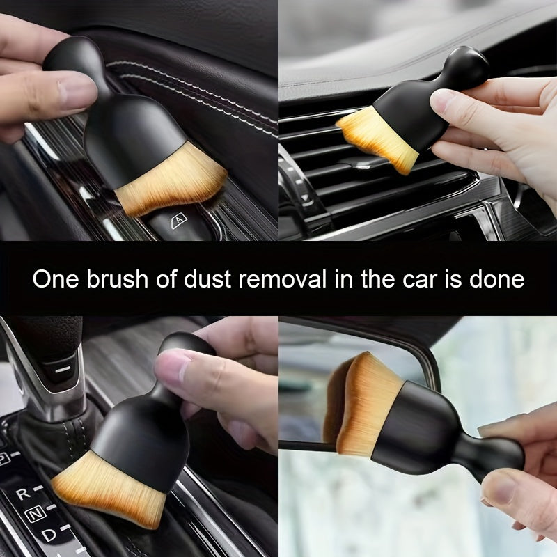 Car Interior Dust Brush Set Soft Bristle Cleaning Tool for Air Conditioner and Console