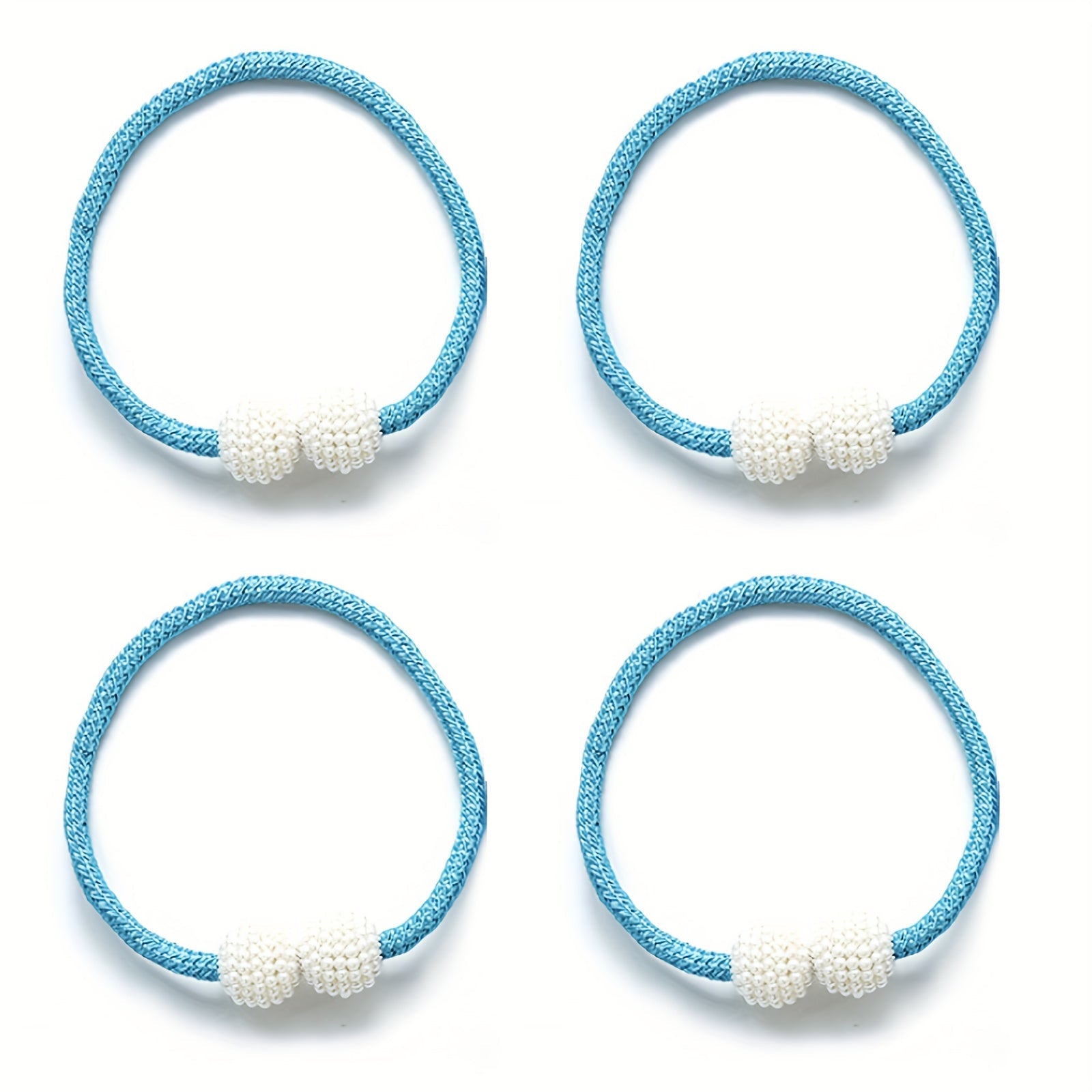 Magnetic Curtain Tiebacks Faux Pearl Ball Accents for Living Room and Bedroom