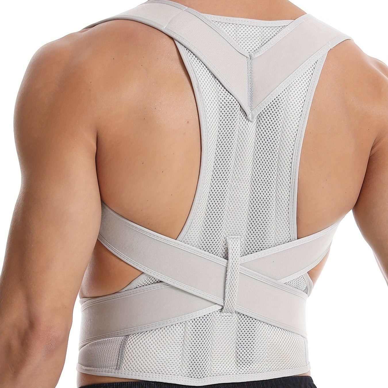 Posture Corrector Vest for Chest Shoulder Neck Support Solid Color Knit Fabric