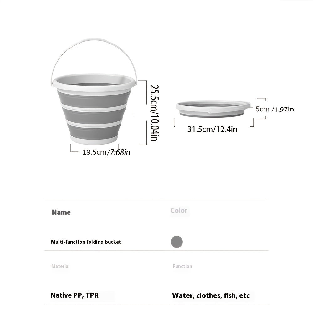 Portable Collapsible Laundry Basket 10L Water Scoop Multi-Purpose Storage