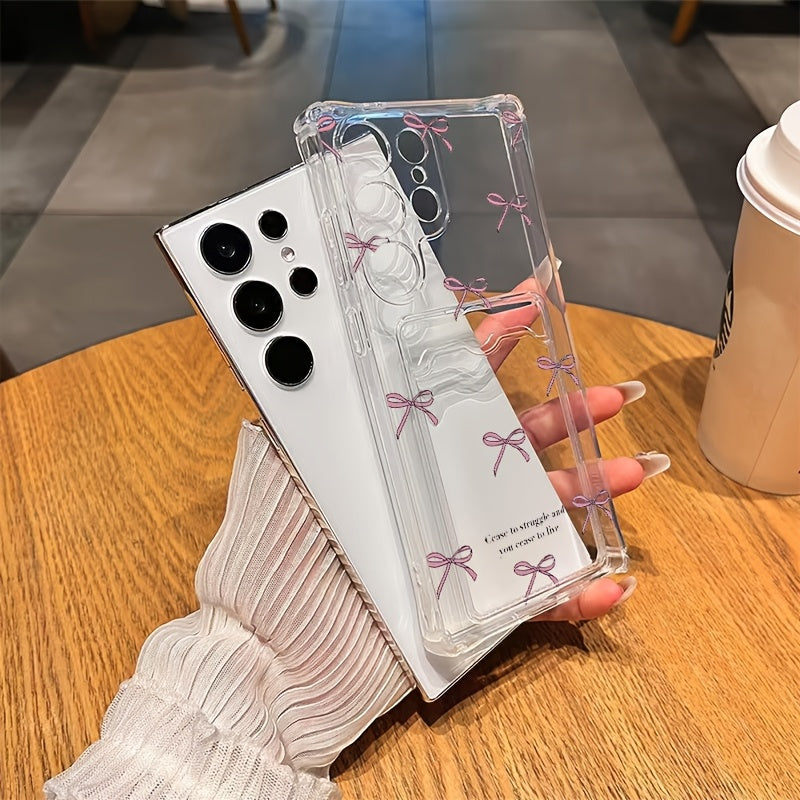 Transparent TPU Phone Case for Samsung Galaxy A54 A53 A52 A34 A14 A13 S21 S22 S23 S24 A15 A35 A55 A25 S25 A06 A16 A26 A36 A56 with Drop-Resistant and Card Slot