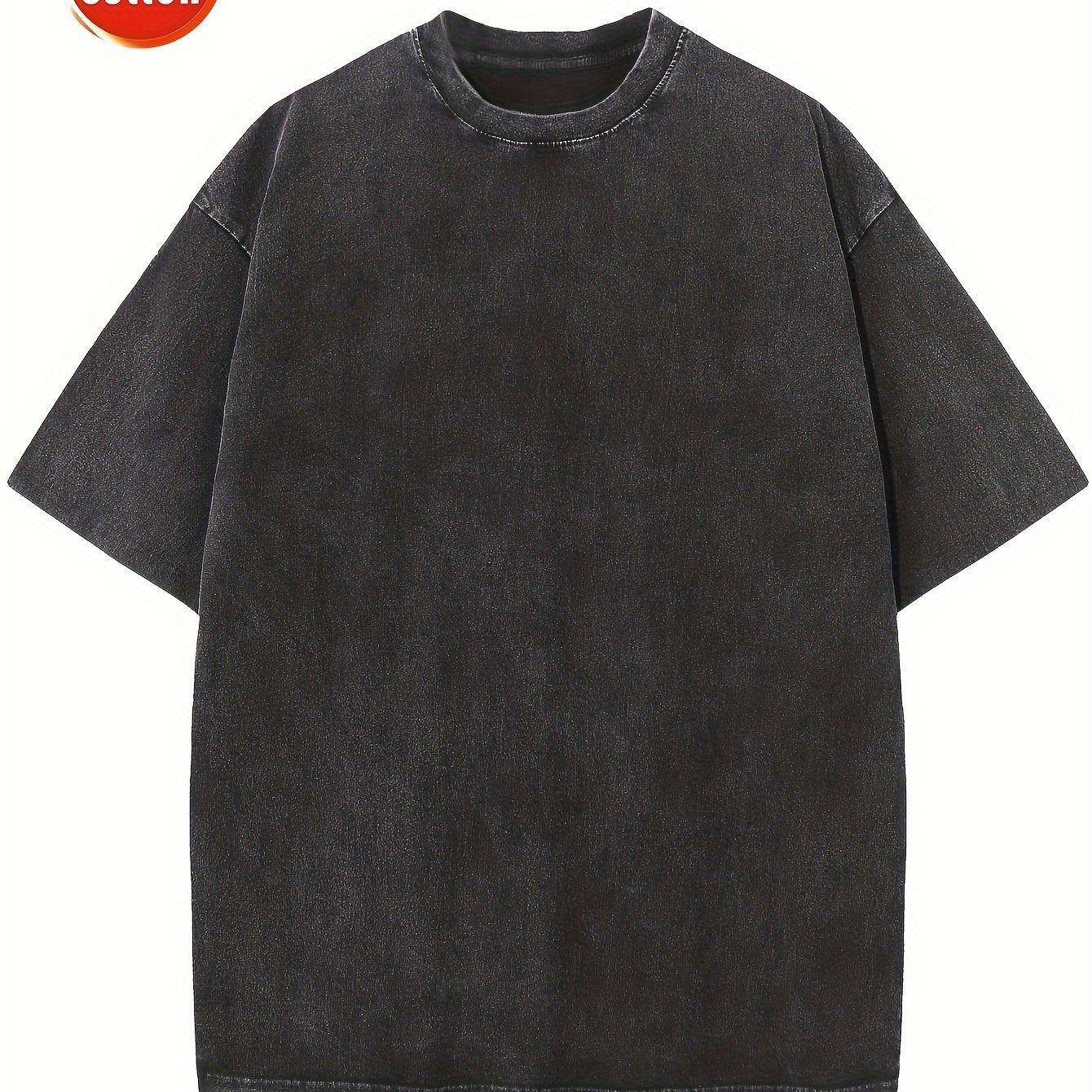 Yozgi ochiq havoda kiyish uchun vintage uslubidagi erkaklar paxta futbolkasi.