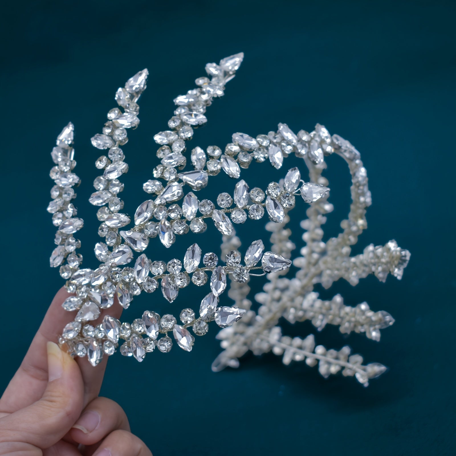 Wedding Tiara Crown with Crystal Rhinestones for Brides and Women