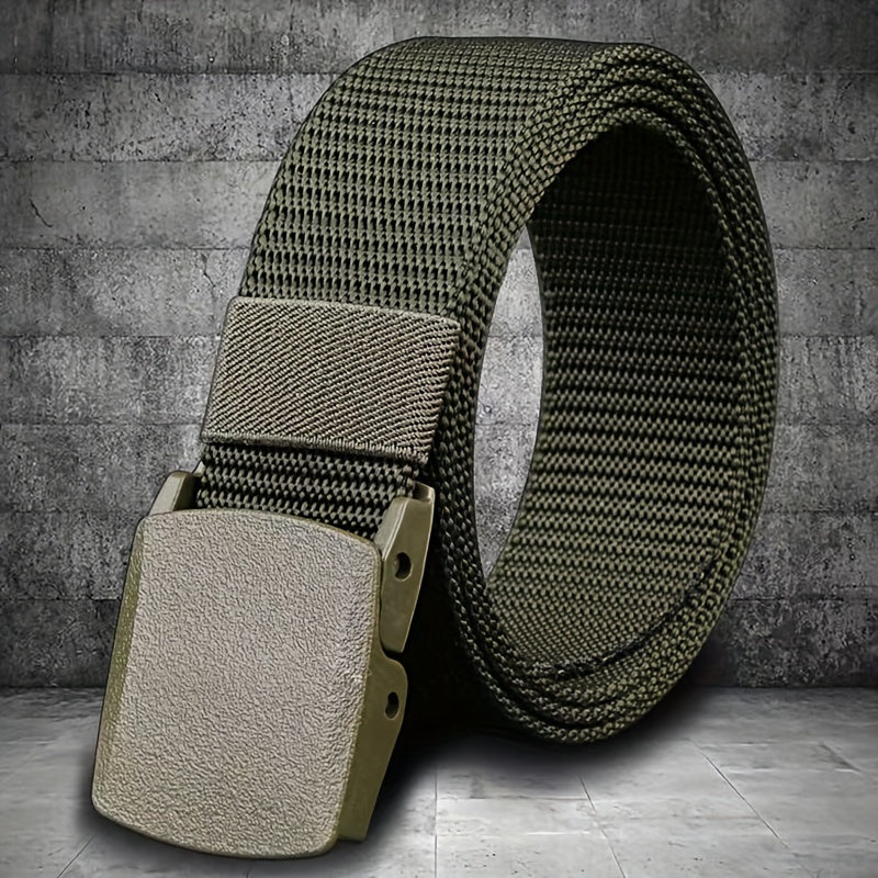 Hypoallergenic Nylon Belt for Men and Women Casual Jeans Outdoor Black