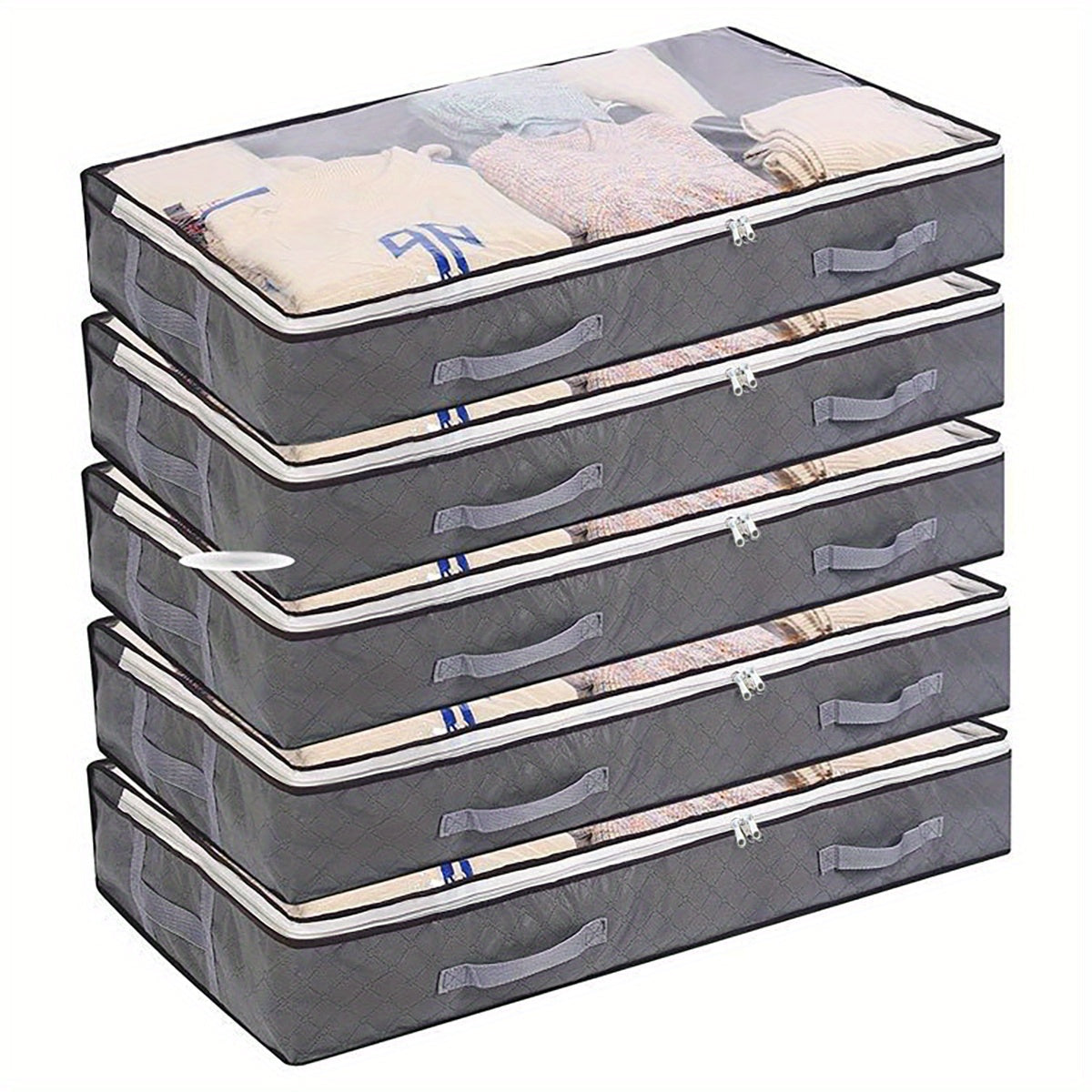 Storage Bags for Holiday and Clothing Storage, Foldable Moisture-Proof with Transparent Cover