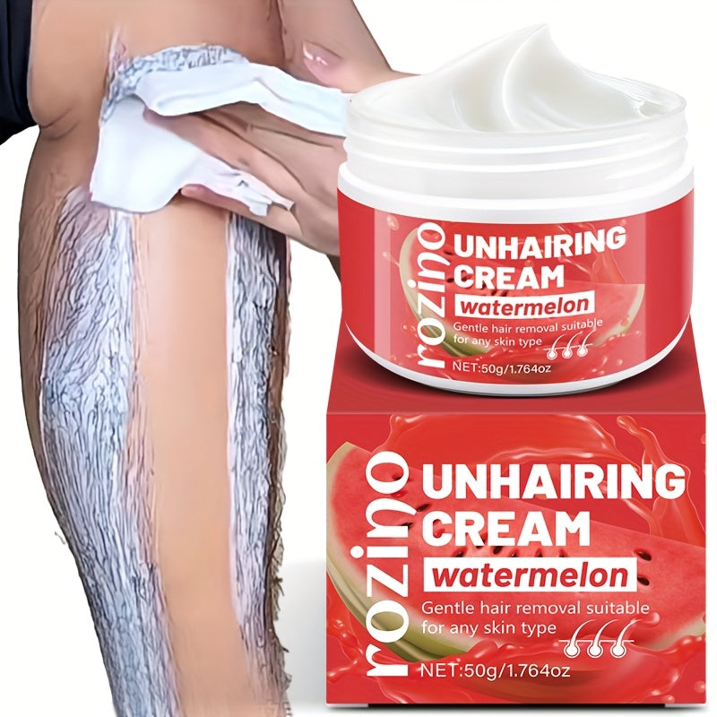 Watermelon Hair Removal Cream Painless Moisturizing Fast-Acting 50g for Face Body Armpits