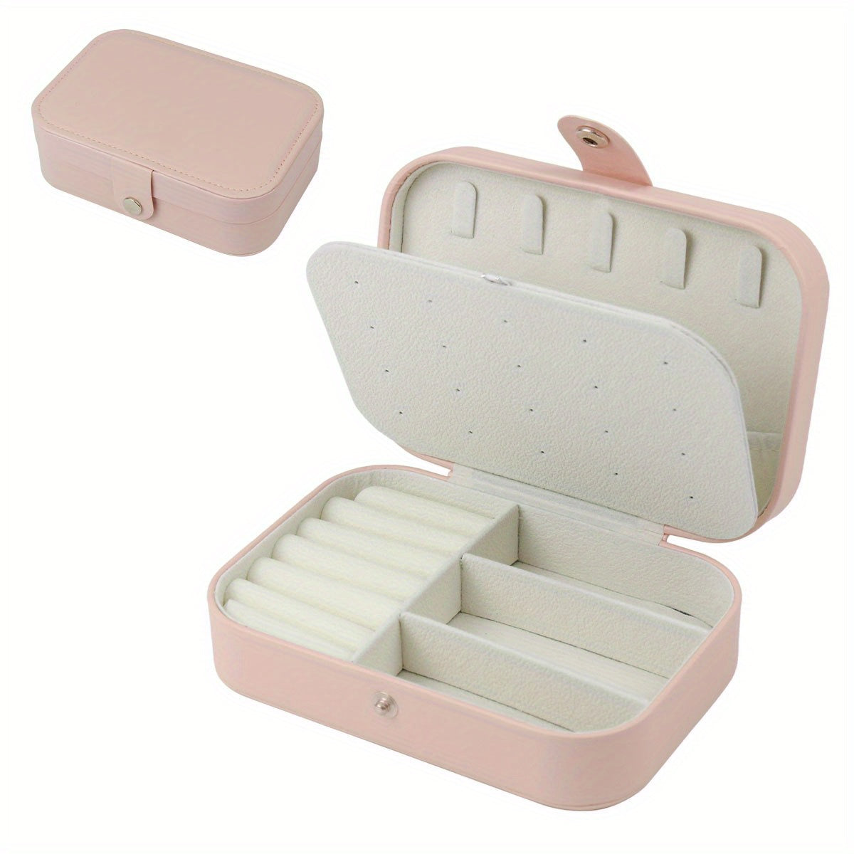 Компактная коробка для хранения украшений для колец, ожерелий и гвоздиков, органайзер для путешествий