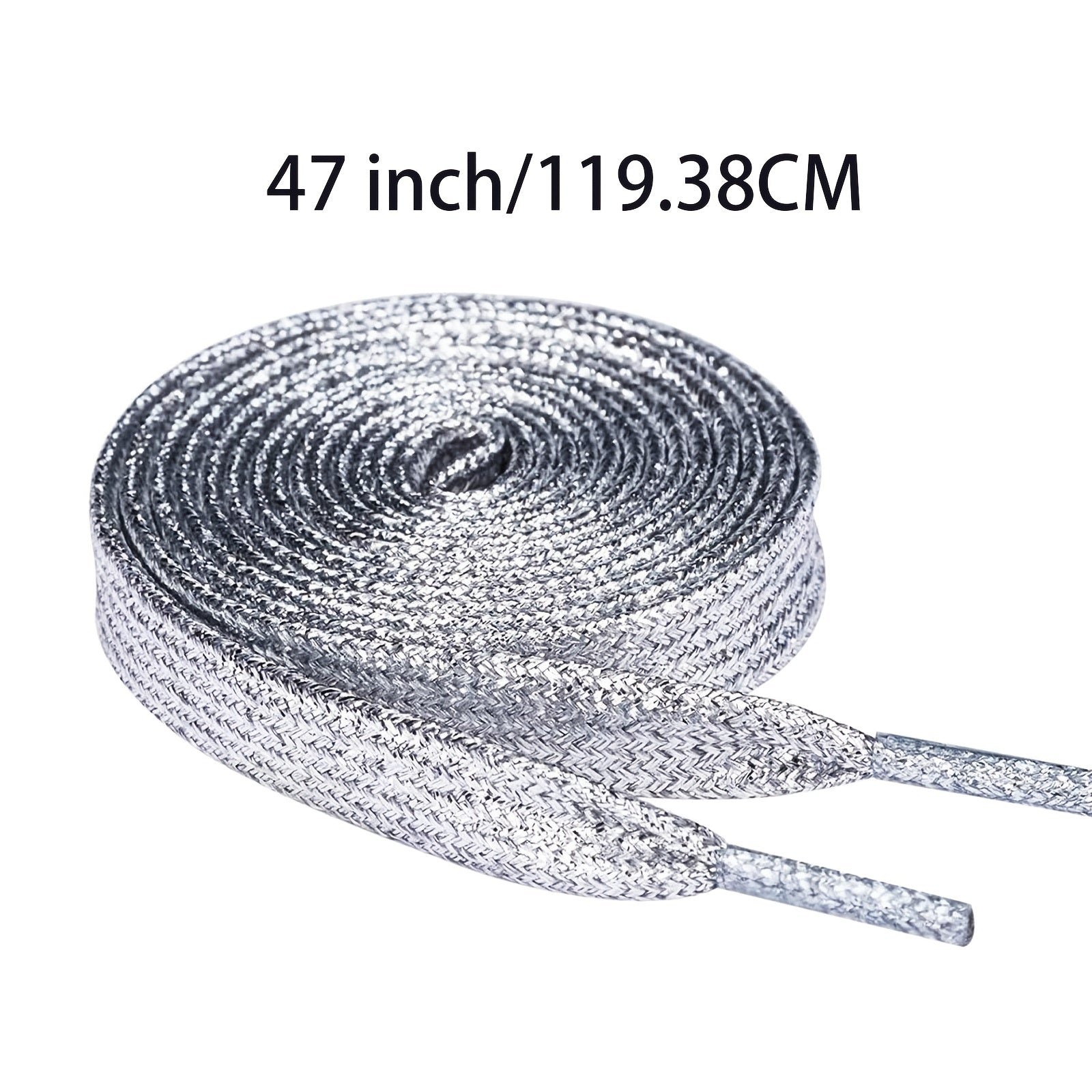 Women's Reflective Plastic Shoelaces Decorative Textured Fits Shoes Boots