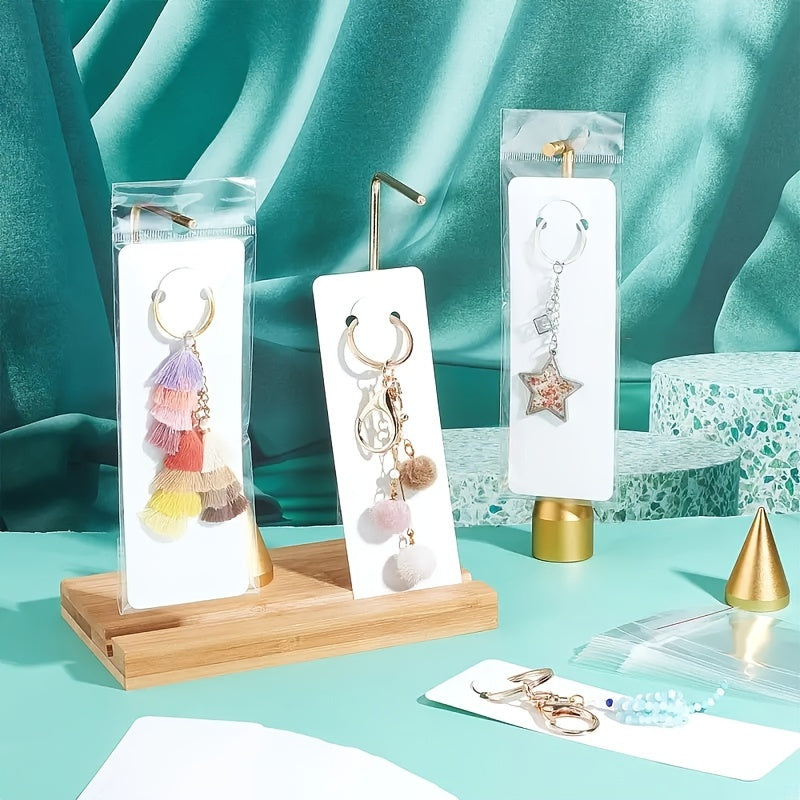 Набор из 100 белых держателей для дисплейных карточек для изготовления украшений и проектов своими руками