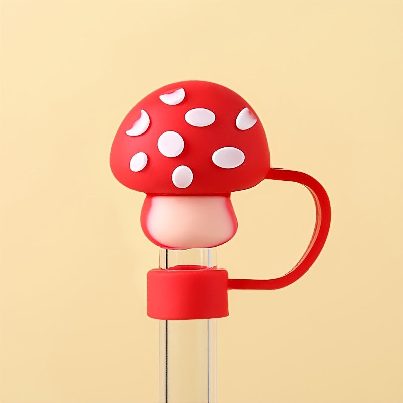 Silicone Straw Cap Reusable Dustproof Cover for 10mm Straws Party Gift