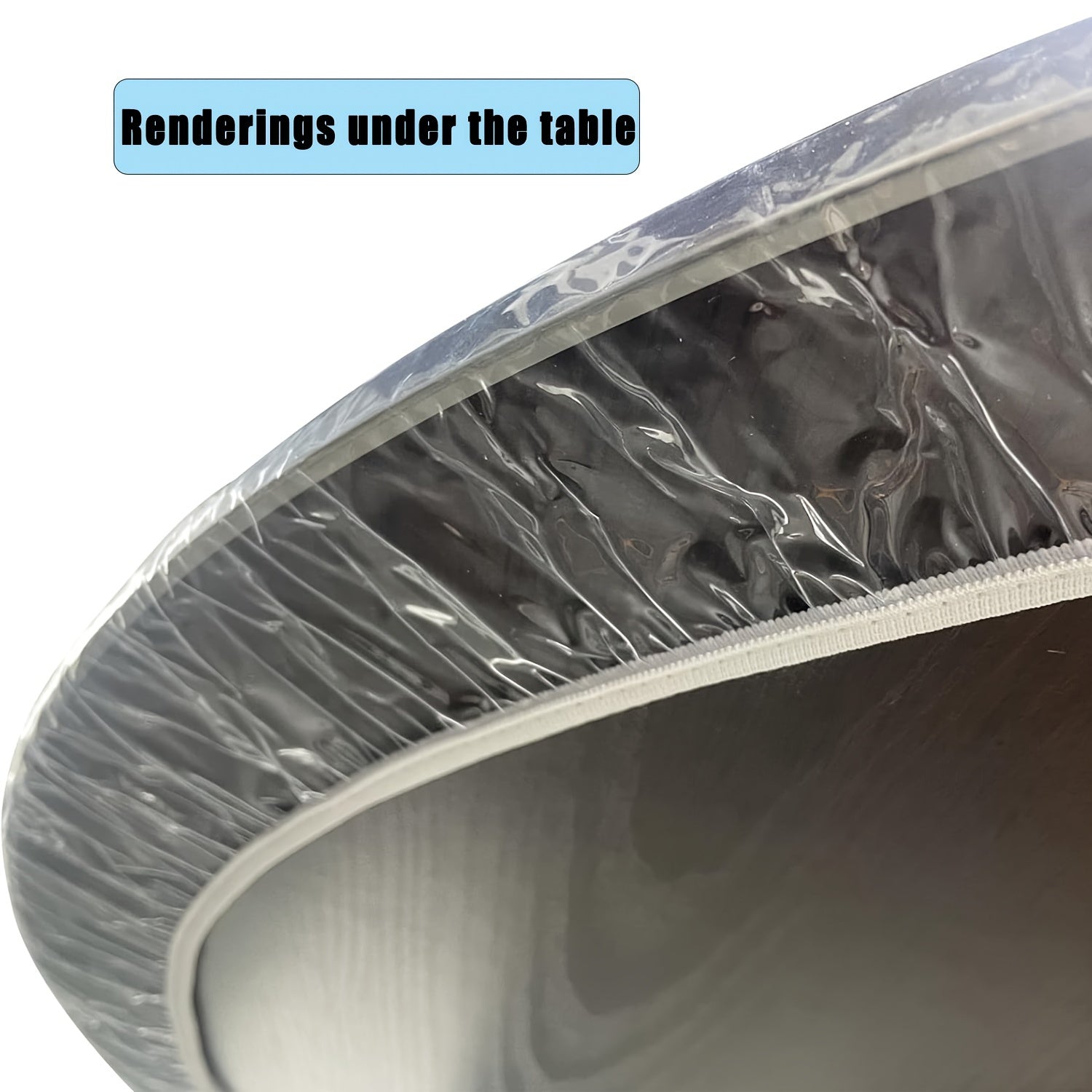 Toza oval vinil stol mato, suv o'tkazmaydigan, yog'ga chidamli, elastik chetli, ichki va tashqi hovli mebellari uchun